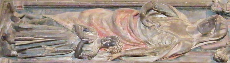 Germany Marburg - Elisabethkirche Adelheid von Braunschweig died 1274 and son effigy 1280